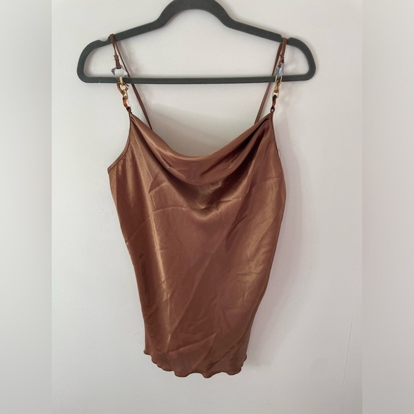 NICOLE MILLER NEW YORK- SIZE MEDIUM CAMISOLE TOP NWT SATIN - Picture 1 of 9